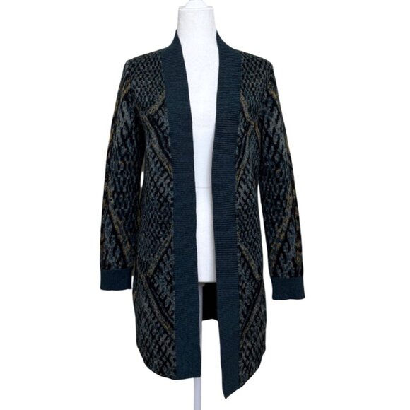 Peruvian Connection Open Front Cardigan Sweater Baby Alpaca Blend Womens Size S - Picture 2 of 7